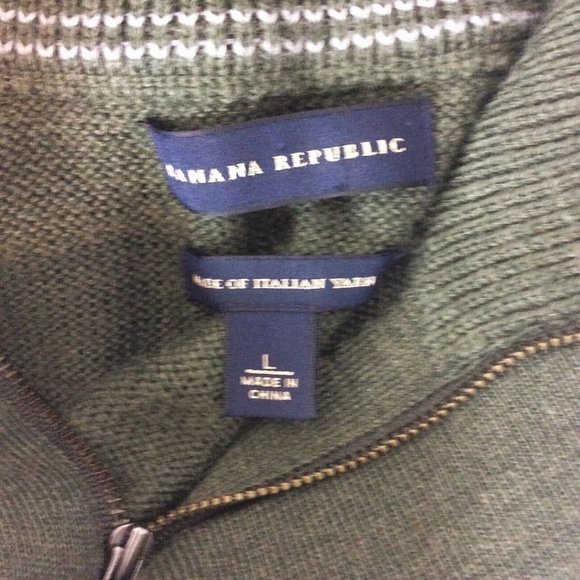 Banana Republic Green Military Style Sweater - Picture 8 of 10